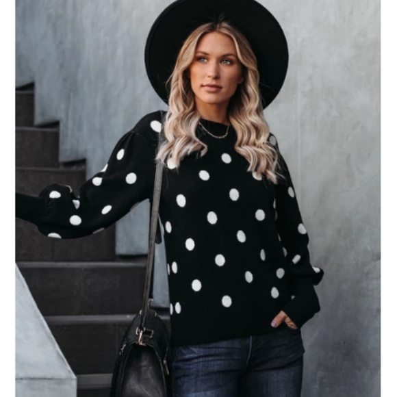 DENOSHA Polka Dot Sweater - Picture 8 of 8